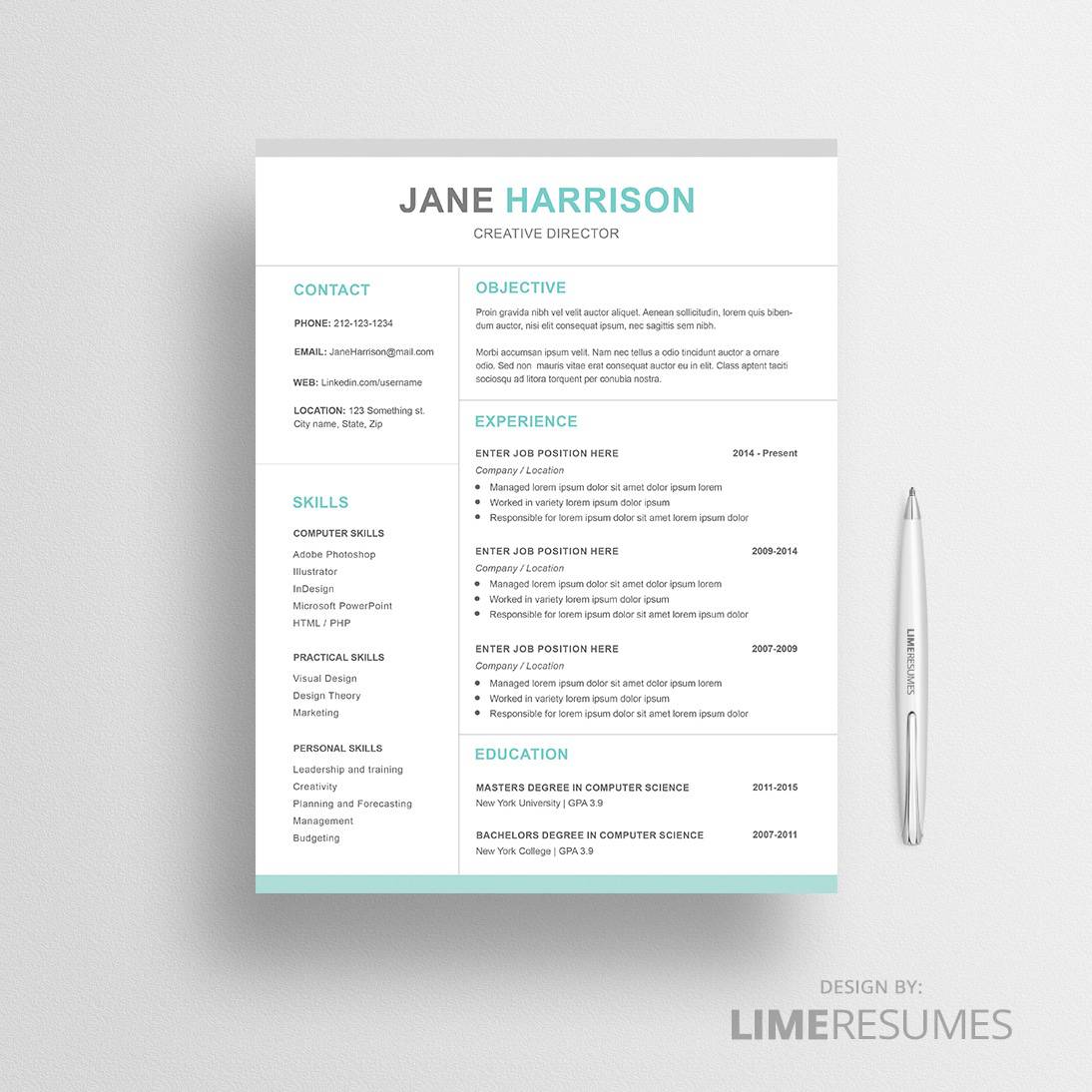 Resume Template Msword from myjobsearch.com